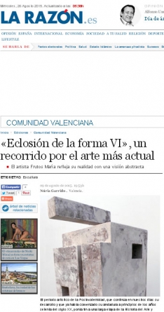 Article in the newspaper LA RAZÓN digital
