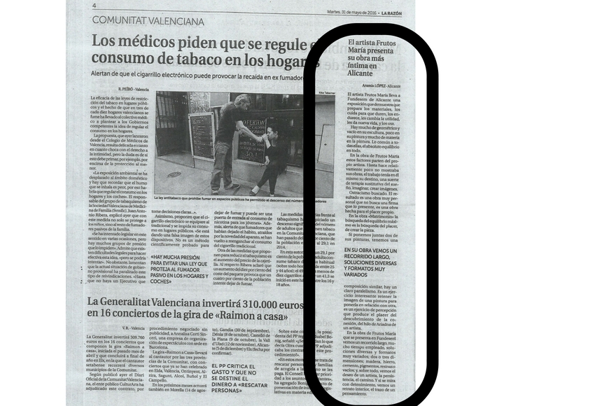 Nuevo/Antiguo artículo en el periódico La Razón