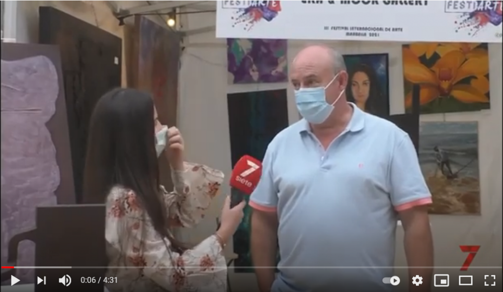 Entrevista a Frutos María en Canal 7 Festiarte TV Marbella