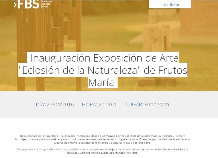 FUNDESEM invite à l'exposition de Frutos María.