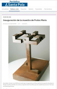 Nouveau article dans le journal de Santa Pola en ligne.